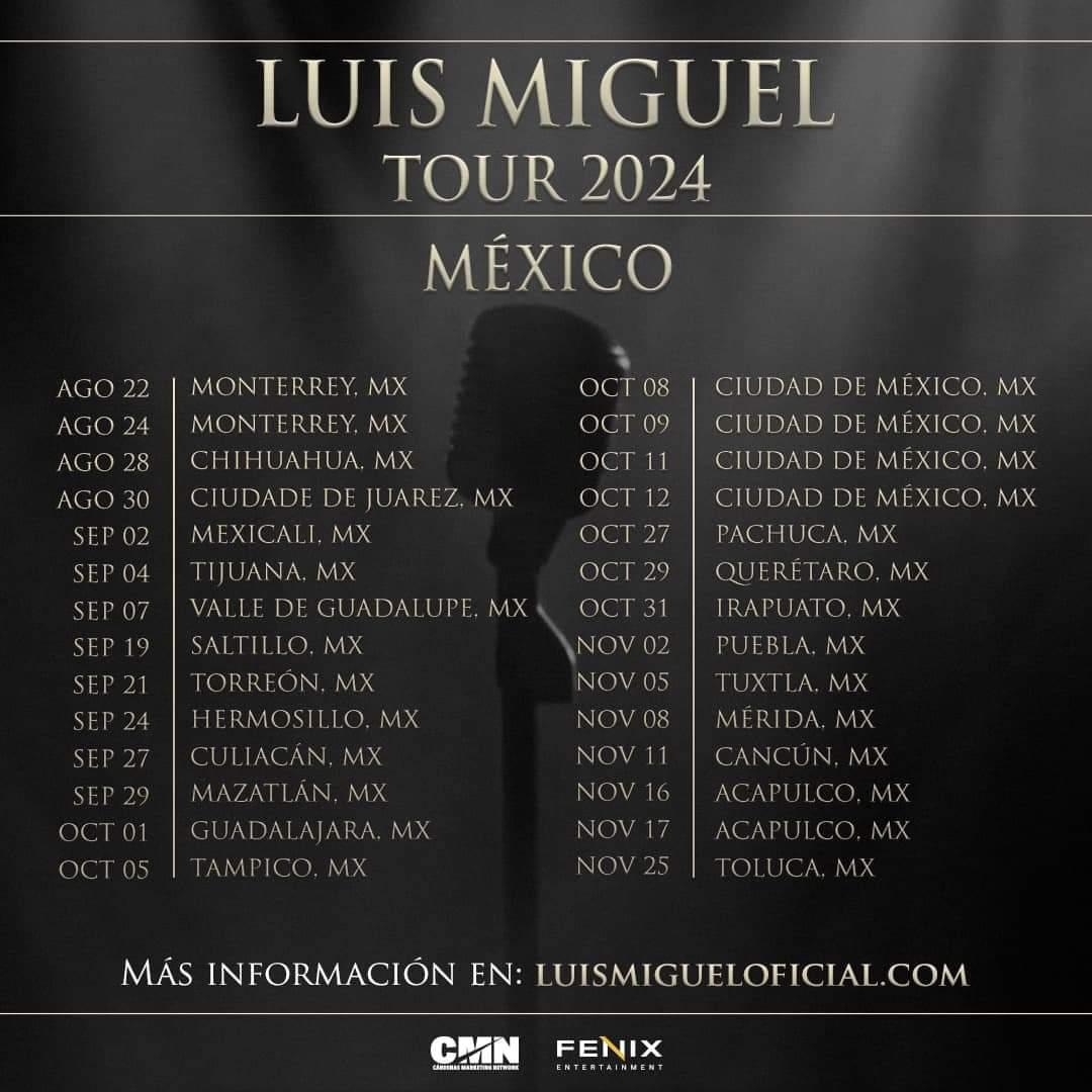 Luis Miguel Tour 2024 en México cuándo es la preventa y precios de